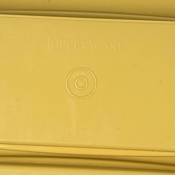 Tupperware VTG Deviled Egg Carrier Harvest Gold Tray & Lid ONLY 723-2 & 722-1 - Picture 5 of 6